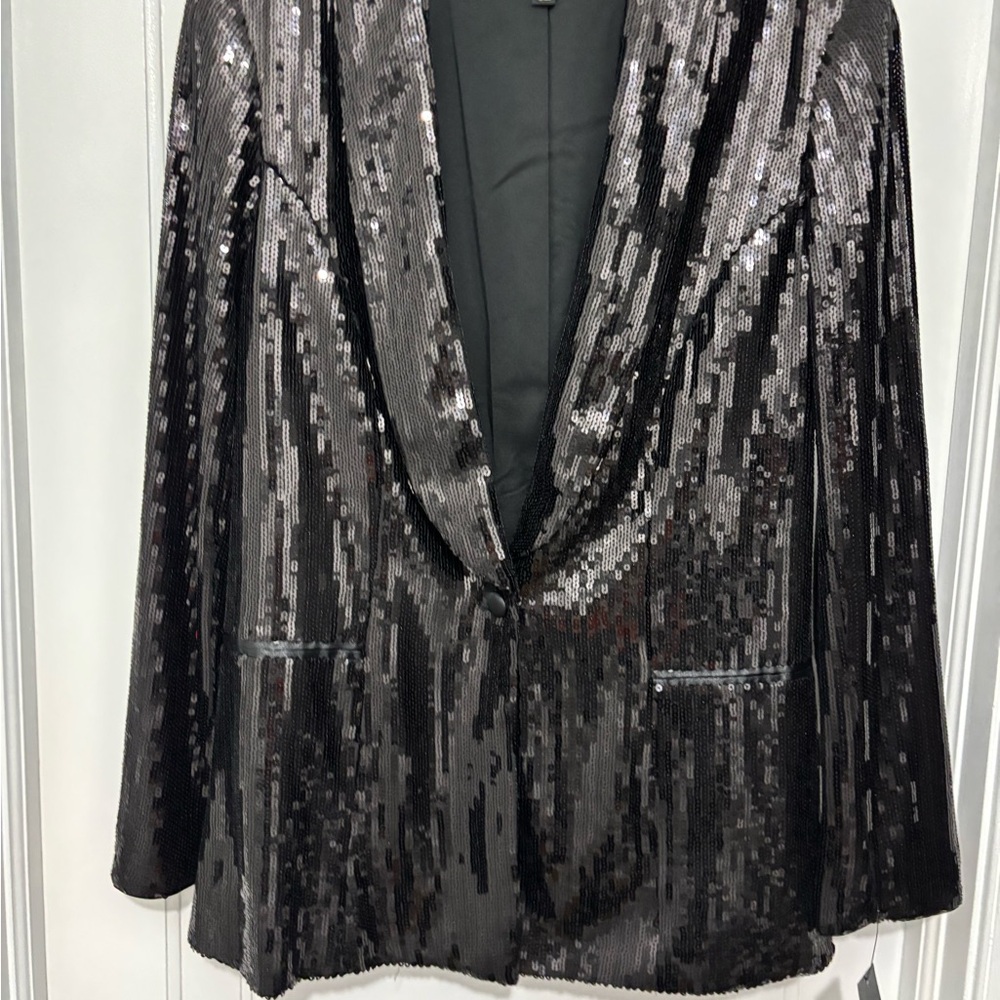 Sequin Black Blazer Jacket